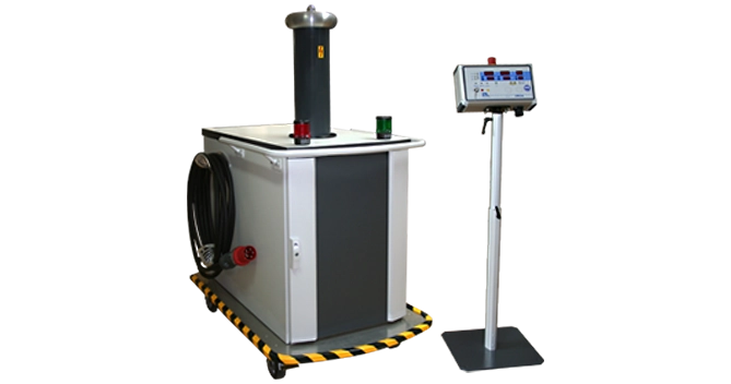 Two-part test system ZPA - 100 kV / 50 mA / 5000 VA with Oil Transformer and U-Divider
